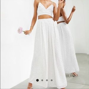 ASOS Bridal Embellished Pants and Top Set